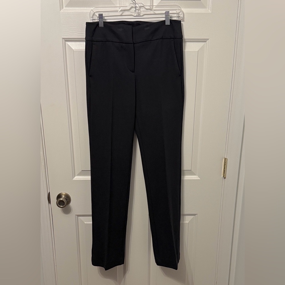 Ann Taylor Factory Black Straight Leg Ponte Dress Pants